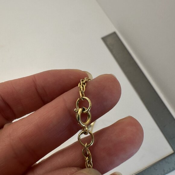 Vintage Jasper Pendant Necklace Ornate Gold Tone Chain 24 in Gothic - Picture 4 of 8